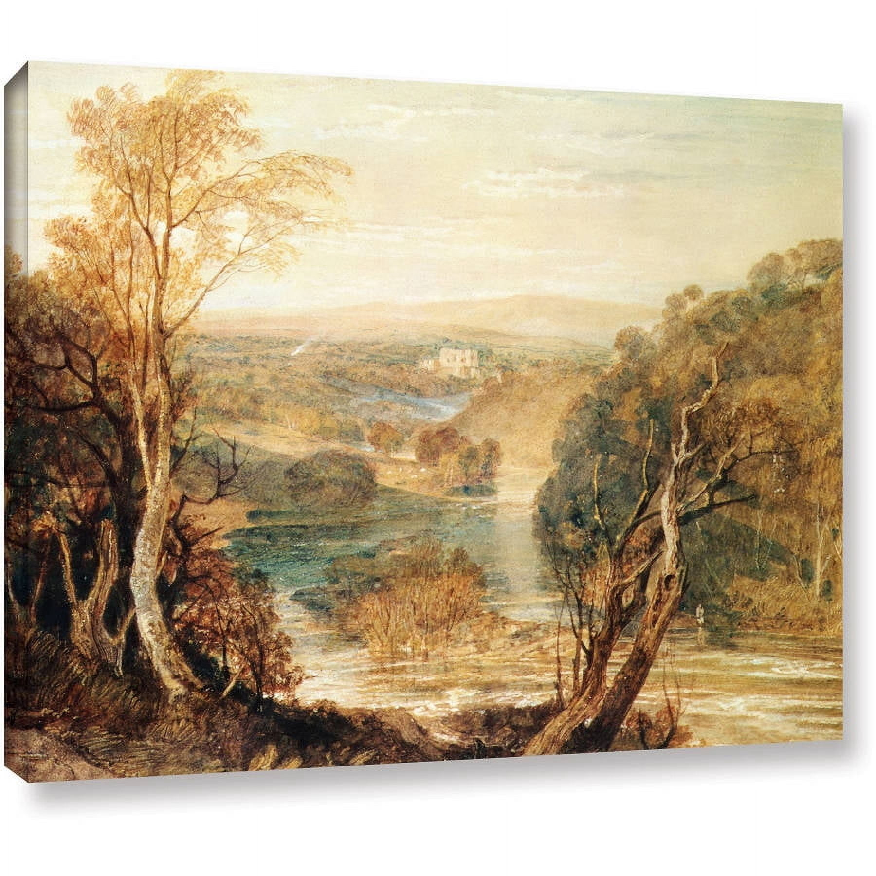 William Turner "The River Wharfe With A Distant View Of Barden Tower" Gallery-Wrapped Canvas Art
