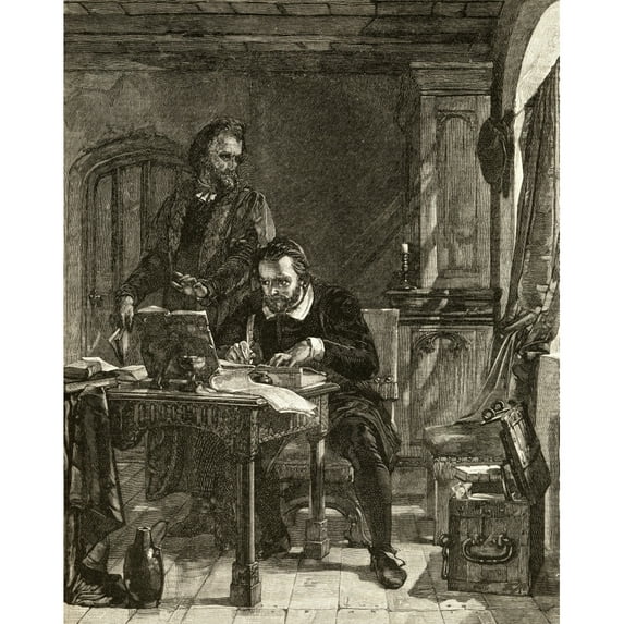 William Tyndale 1494-1536. Bible Translator And Reformer From The Painting By Alexander Johnston. Poster Print