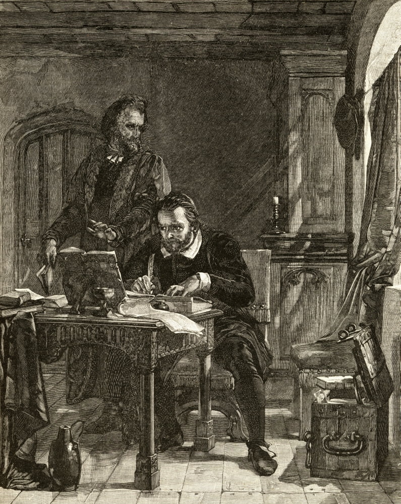 William Tyndale1494-1536 Bible Translator And Reformer From The Painting By Alexander Johnston Canvas Art - Ken Welsh Design Pics (13 x 17)
