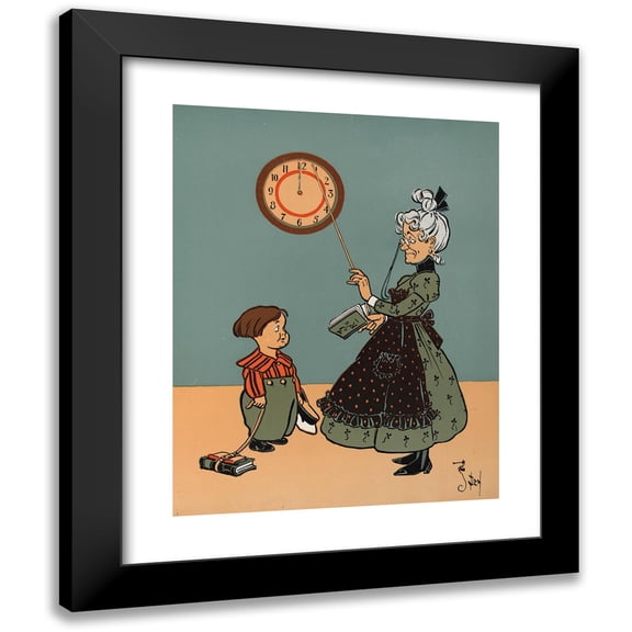 William Wallace Denslow 12x14 Black Modern Framed Museum Art Print Titled - Denslow's Mother Goose Pl 40 (1901)