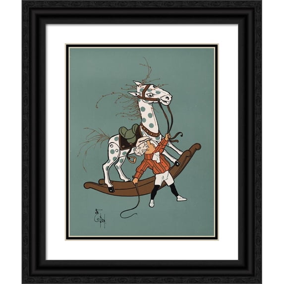 William Wallace Denslow 15x18 Black Ornate Wood Framed Double Matted Museum Art Print Titled - Denslow's Mother Goose Pl 53 (1901)