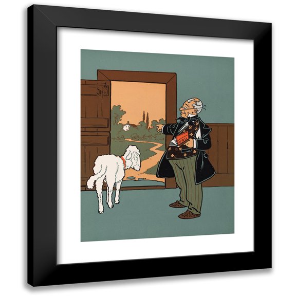 William Wallace Denslow 20x24 Black Modern Framed Museum Art Print Titled - Denslow's Mother Goose Pl 39 (1901)