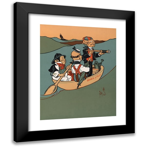 William Wallace Denslow 20x24 Black Modern Framed Museum Art Print Titled - Denslow's Mother Goose Pl 50 (1901)
