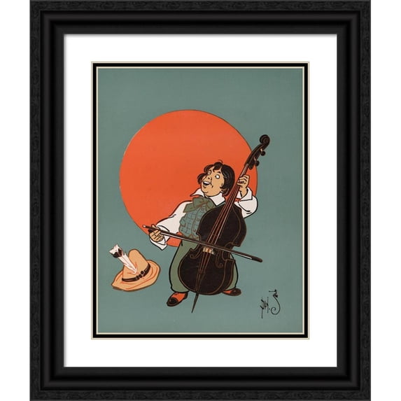 William Wallace Denslow 20x24 Black Ornate Framed Double Matted Museum Art Print Titled: Denslow's Mother Goose Pl 37 (1901)