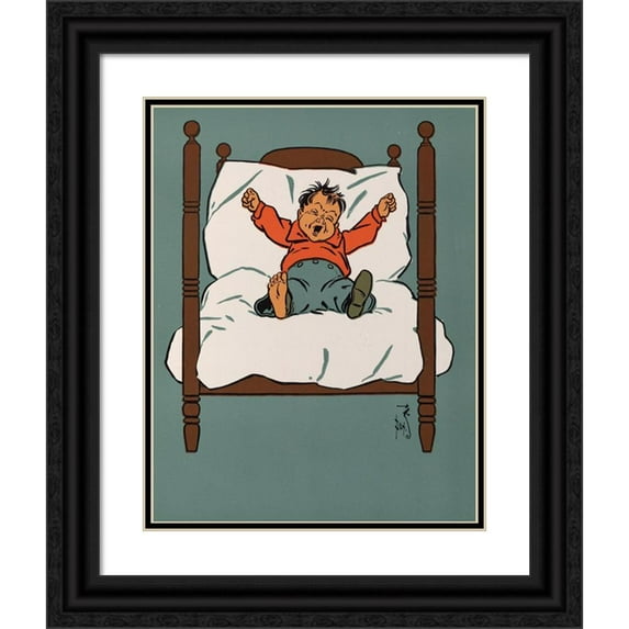 William Wallace Denslow 20x24 Black Ornate Framed Double Matted Museum Art Print Titled: Denslow's Mother Goose Pl 51 (1901)