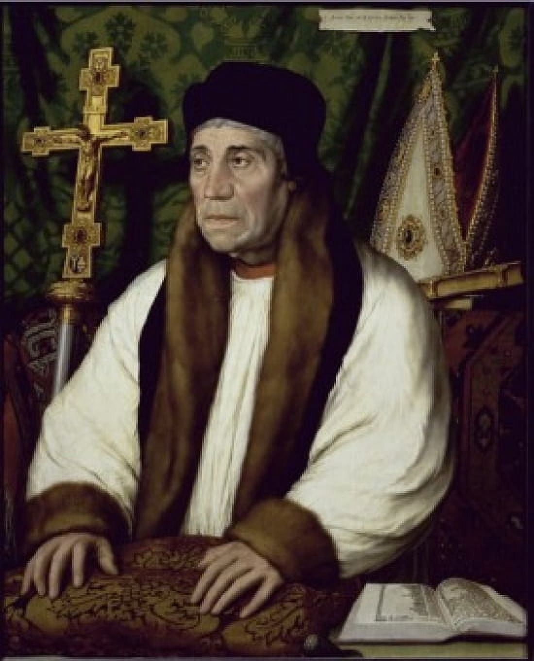 William Warham (Archbishop of Canterbury) 1527 Hans Holbein the younger (ca 1497-1543German) Musee du Louvre Paris Canvas Art - Hans Holbein (24 x 36)