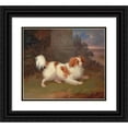 thumbnail image 1 of William Webb 14x12 Black Ornate Wood Framed Double Matted Museum Art Print Titled: A Blenheim Spaniel (1825), 1 of 5