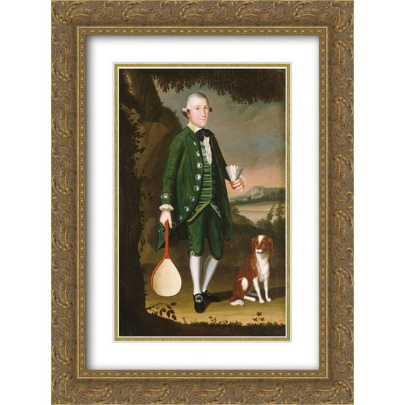 William Williams 2x Matted 20x24 Gold Ornate Framed Art Print 'Portrait of a Boy, Probably of the Crossfield Family '