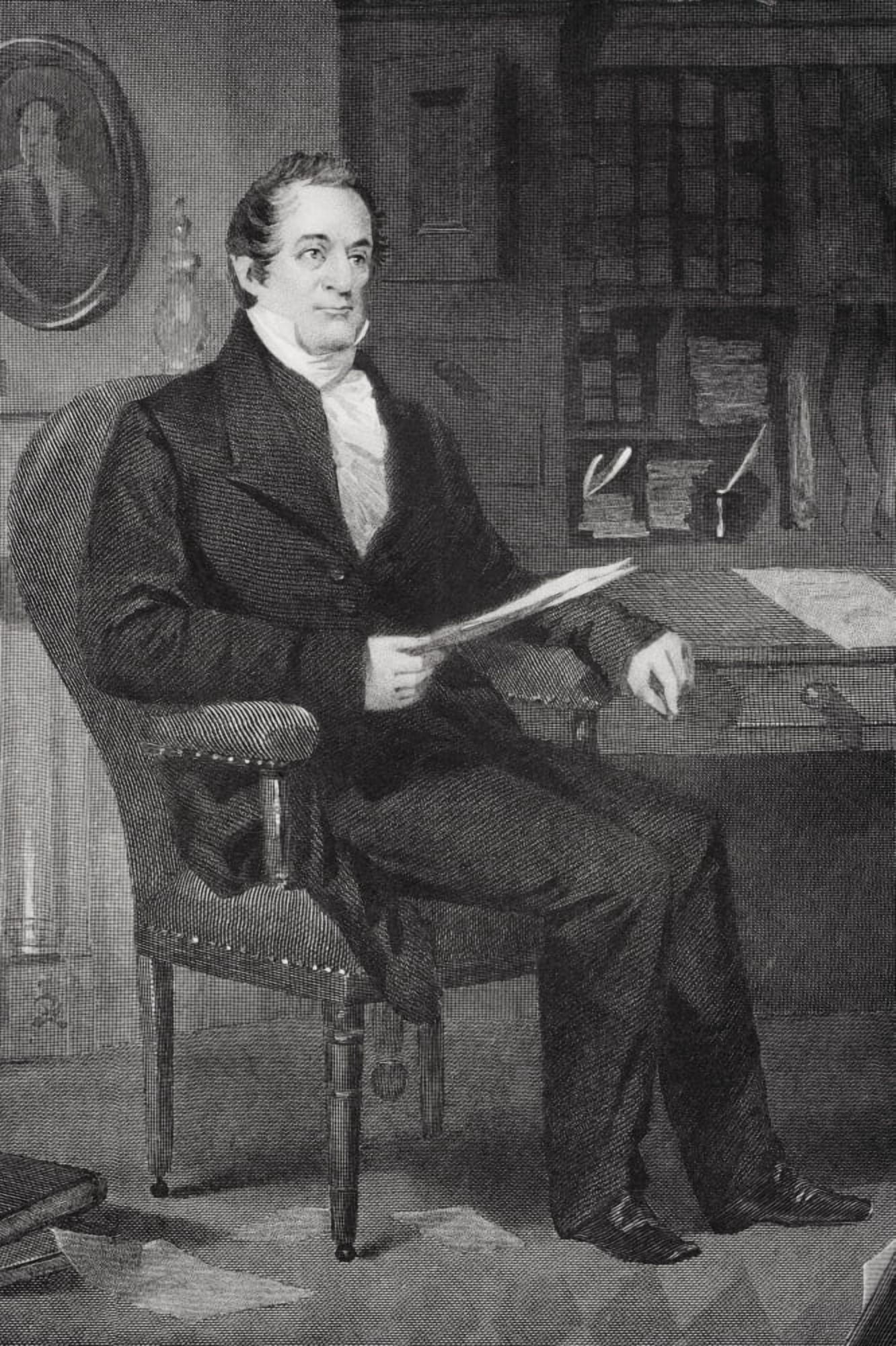 William Wirt 1772 -1834 American Lawyer Statesman And Author From Painting By Alonzo Chappel Canvas Art - Ken Welsh Design Pics (22 x 34)