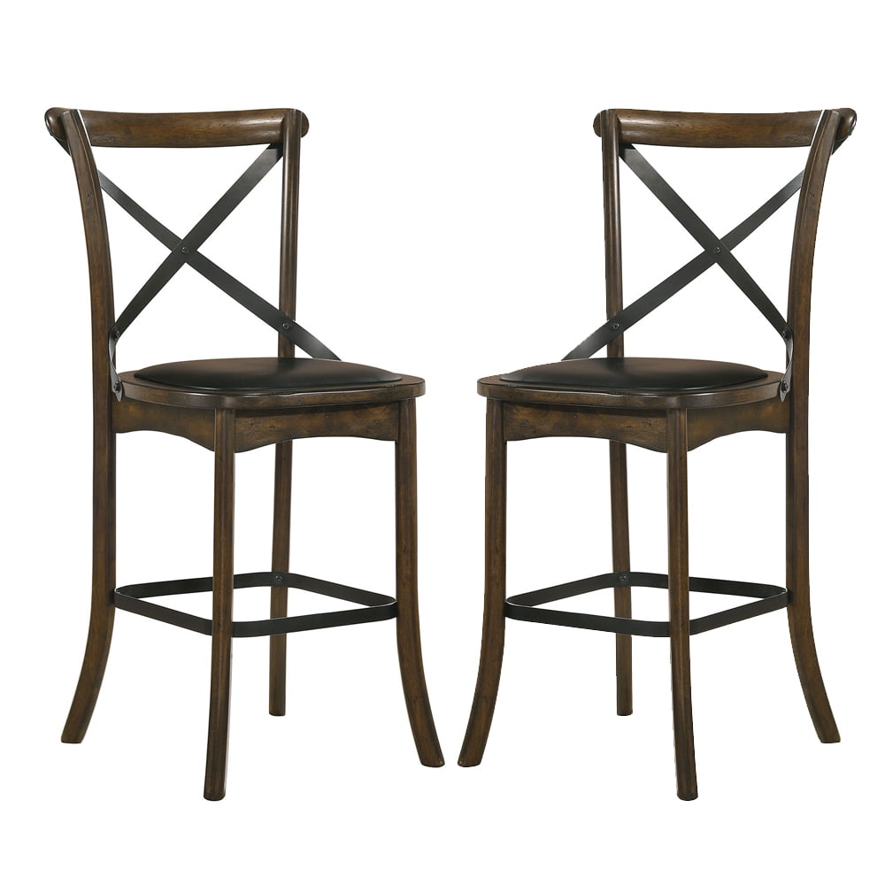 William's Home Furnishing Burnished Oak/Espresso Buhl I Counter Ht. Side Chair