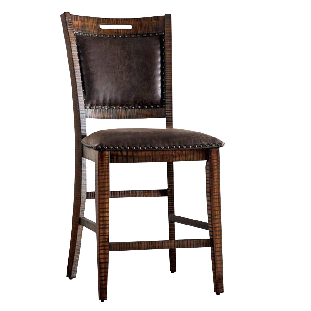William's Home Furnishing Light Walnut Wichita Counter Height Chair