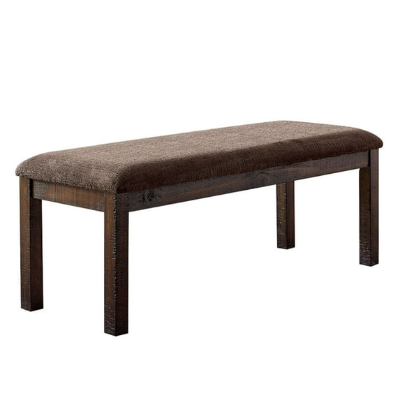William's Home Furnishing Walnut/Ash Brown Brinley Bench