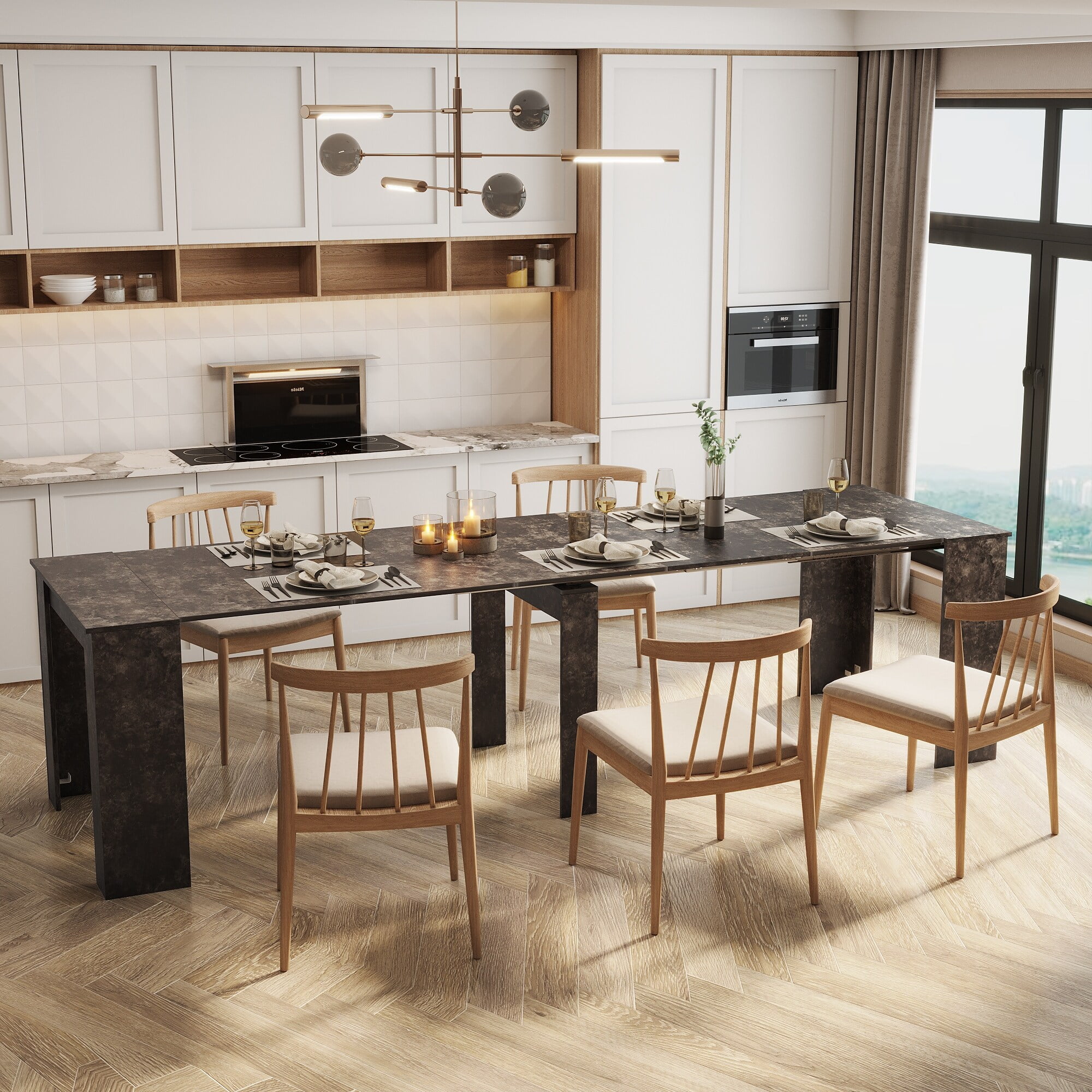 Expandable console 2024 dining table