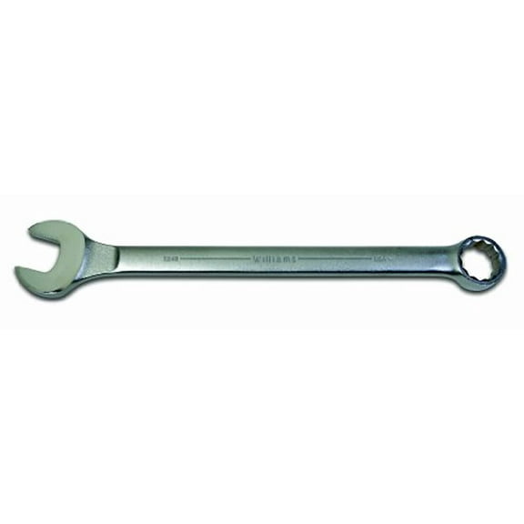 3-1/2" Combination Wrench - 12 Point Standard Box End & Standard Open End With Satin Chrome Finish. Williams USA # JHW1199C