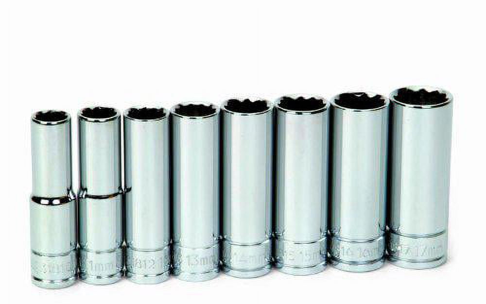 Williams 31934 8-Piece 3/8-Inch Drive Metric Deep 12 Point Socket Set