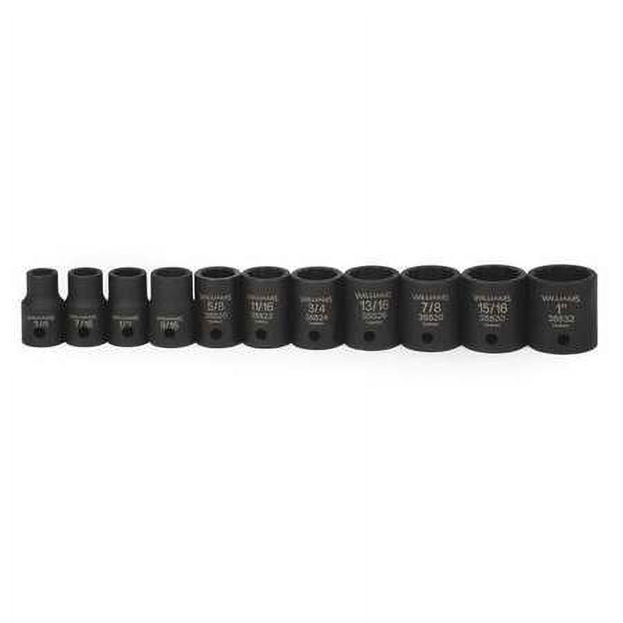 Williams 37923 Impact Socket Set 1/2-Inch Drive, 12 Point, 11