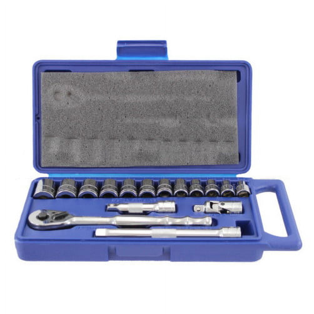 Williams WSBSP-8RC 8-Piece Screwdriver Bit Socket Set - 3/8" Drive, Chrome Finish