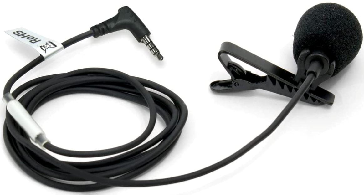 Williams AV MIC 454 Wearable Lapel Clip Mono Microphone, Black For use with DLT 400 Digi-Wave Transceivers, Uni-directional, Includes Windscreen, 3.5mm TRRS, 39" Cord