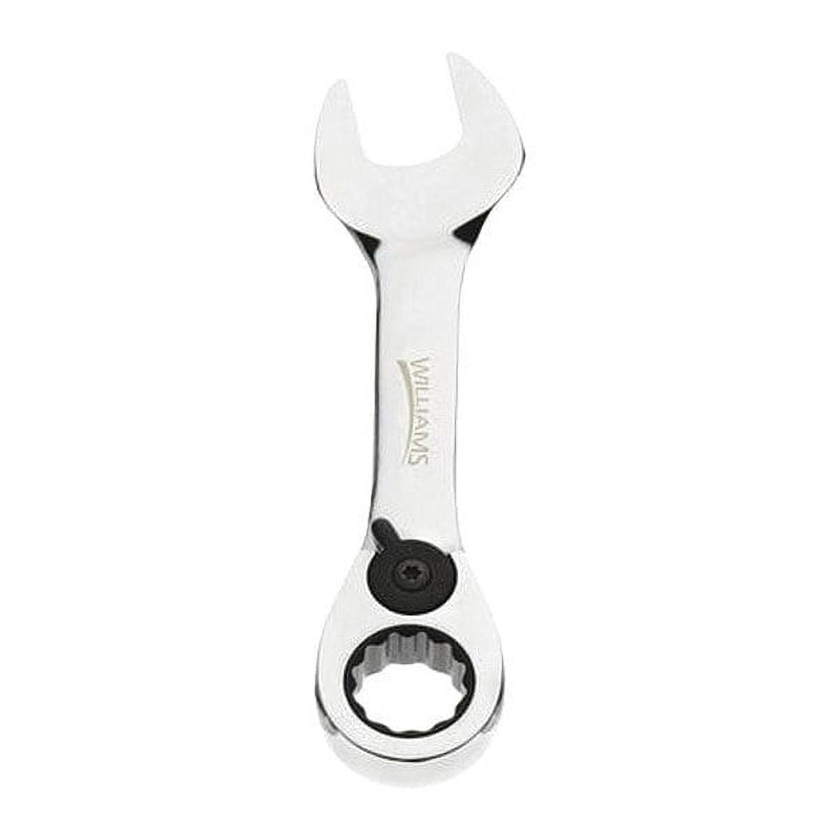 Williams 1208 MRCs 12-Punkt Ringschlüssel – 8 Mm, Kurzer Stubby-Schlüssel, Hochglanz Verchromt