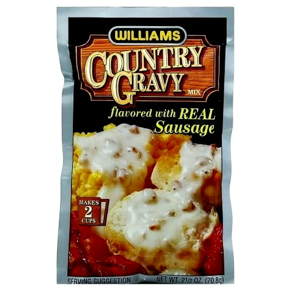 Williams Count ry Gravy Mix, With Real Sausage, 2.5 Oz