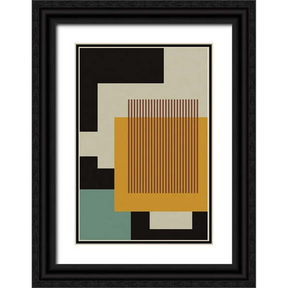 Williams, Gary 17x24 Black Ornate Wood Framed with Double Matting Museum Art Print Titled - Abstract Geometric VIII