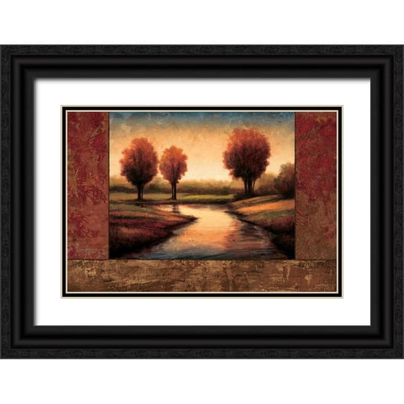Williams, Gregory 18x13 Black Ornate Wood Framed with Double Matting Museum Art Print Titled - Daybreak I