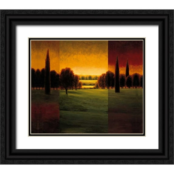 Williams, Gregory 23x20 Black Ornate Wood Framed with Double Matting Museum Art Print Titled - The Break of Dawn I