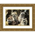 thumbnail image 1 of Williams, Joanne 32x23 Gold Ornate Wood Framed with Double Matting Museum Art Print Titled - Florida, Silver Springs Raccoon family portrait, 1 of 4
