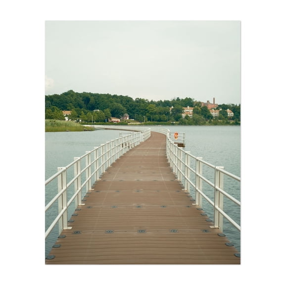 Williams Lake Boardwalk, Marlborough - Marlborough Massachusetts Photography Boardwalk Bridge Seaside Water Nature Scenic Landscape Unframed Wall Art Print 24 x 30 inches