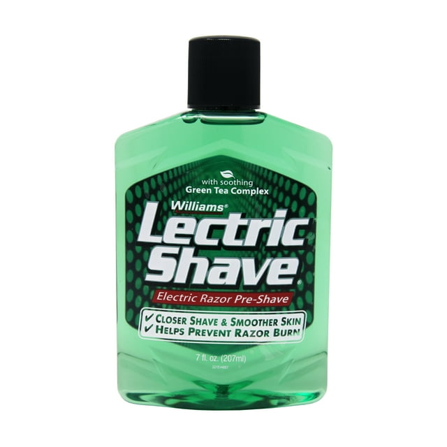 Williams Lectric Shave Pre-Shave Liquid for Electric Shaver with Green ...