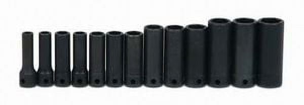 Williams MS-12-13H 13-Piece 3/8-Inch Drive Metric Deep 6 Point Impact Socket Set