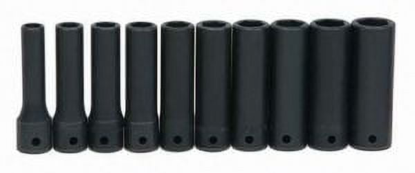 Williams MS-14-10HRC 10-Piece 1/2-Inch Drive Metric Deep 6 Point Impact Socket Set