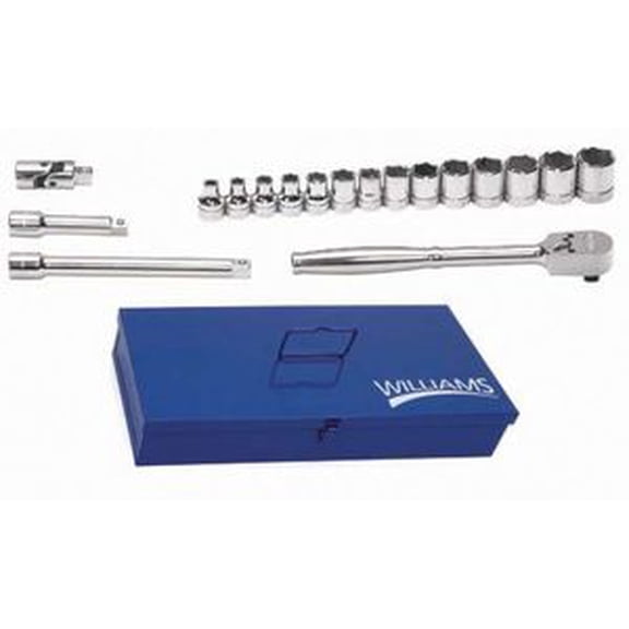 Williams MSB-18HF 18-Piece 3/8-Inch Drive Metric Socket and Drive Tool Set