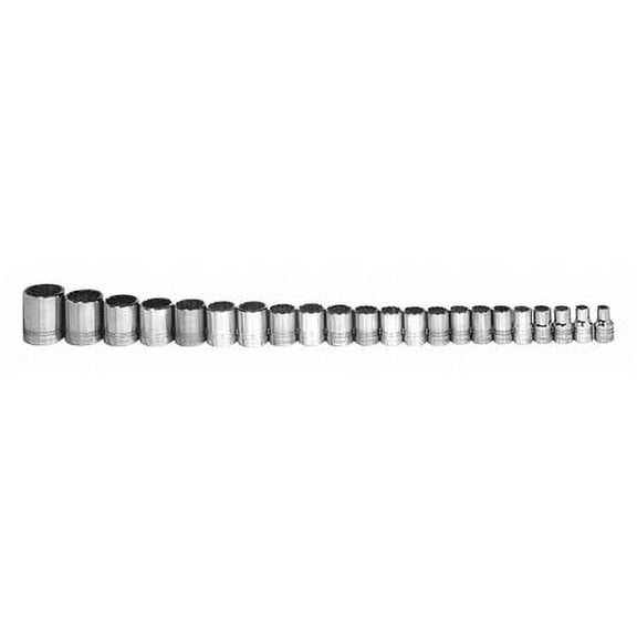 Williams MSB-20RC 20-Piece 3/8-Inch Drive Metric Deep 12 Point Socket Set
