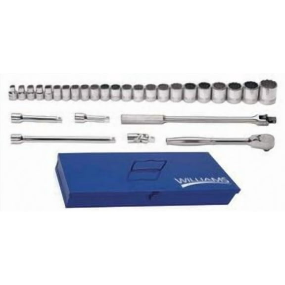 Williams MSS-29F 29-Piece 1/2-Inch Drive Metric Socket and Drive Tool Set