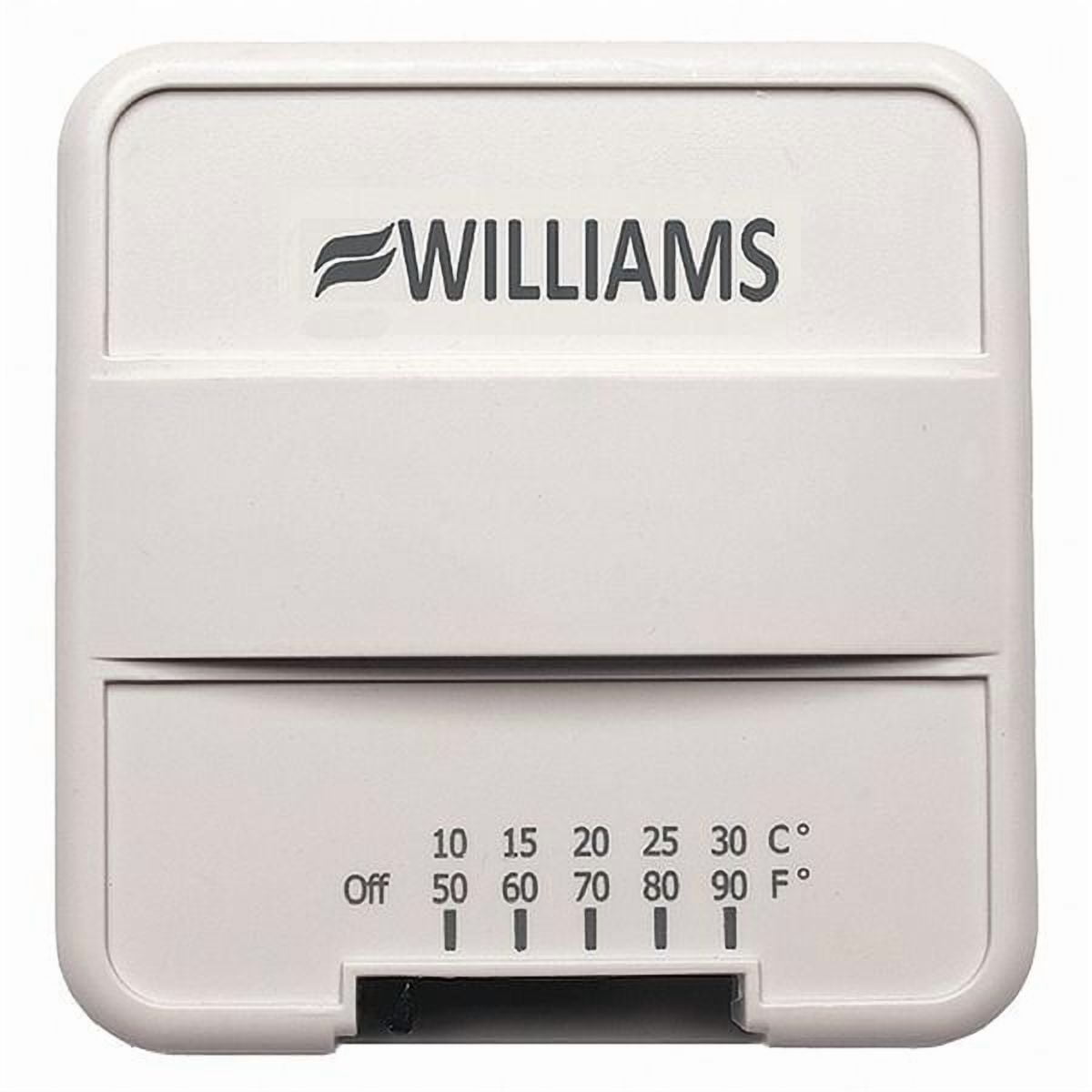 Williams P322016 Gas Wall Mount White Thermostat