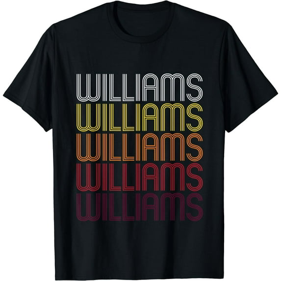 Williams Retro Wordmark Pattern - Vintage Style T-shirt