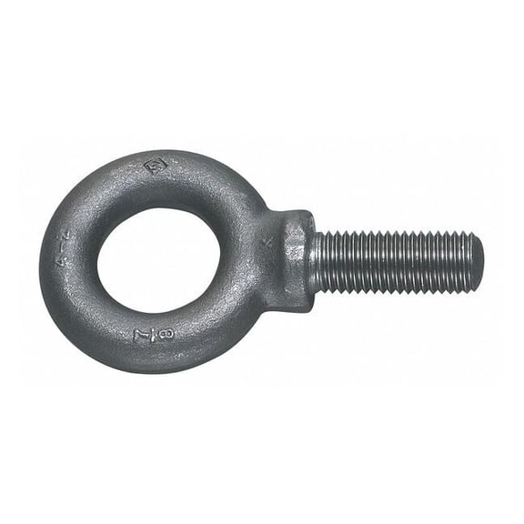 3,000 lbs Capacity Forged Shoulder Pattern Eye Bolt, 9/16-12 Thread, 1-11/32" Eye Inner Diameter, 1-5/8" Thread Length, 4-13/32" Overall Length, 15/16" Shoulder Width. Williams USA # JHWEB-26T