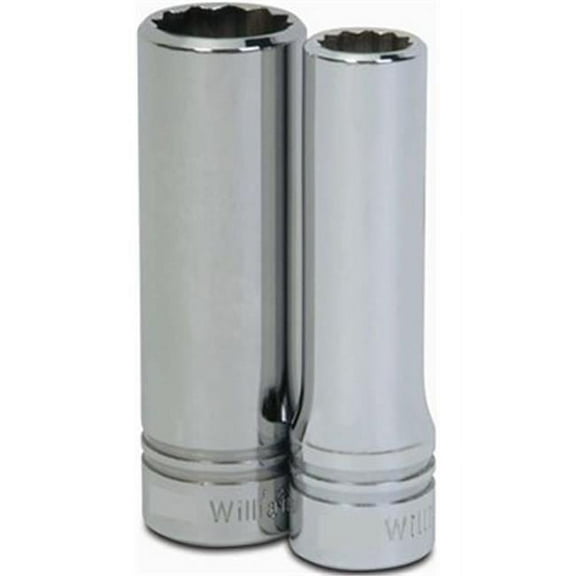 Williams & Snap On SD-1228 0.87 x 0.5 in. Drive Chrome Deep Socket - 12 Point