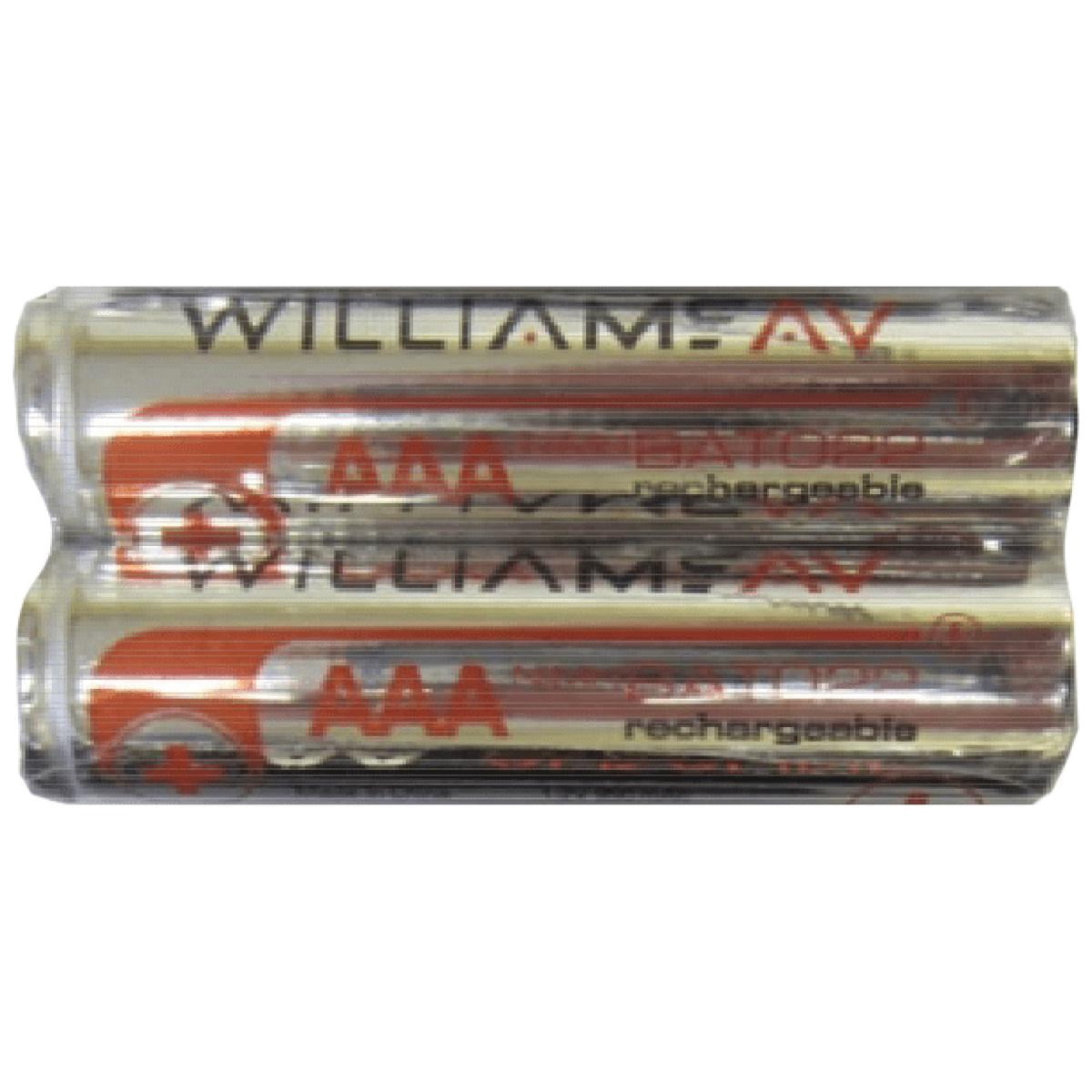 Williams Sound AAA 1.2V 950mAh Rechargeable NiMH Battery, 2-Pack