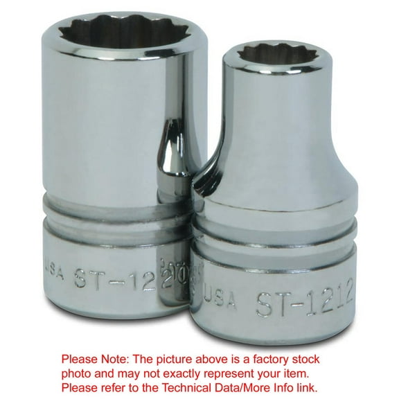 1/2" Drive, 27mm Metric Socket, 6 Points, Standard 1/2" D,6Pt,27mm