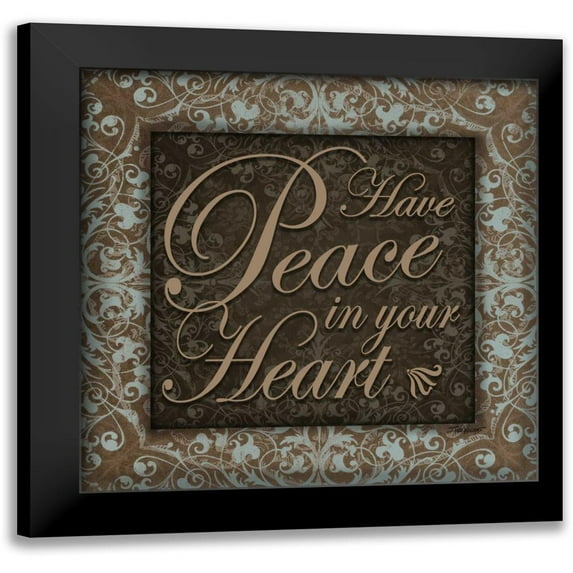 Williams, Todd 12x12 Black Modern Framed Museum Art Print Titled - Have Peace