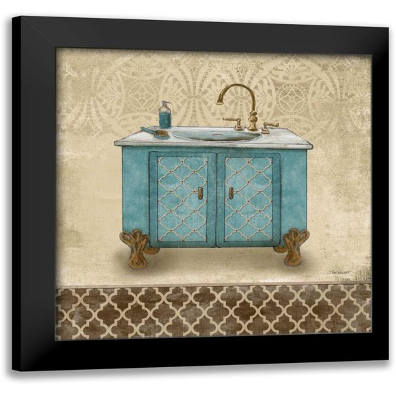 Williams, Todd 12x12 Black Modern Framed Museum Art Print Titled - Lattice Bath III