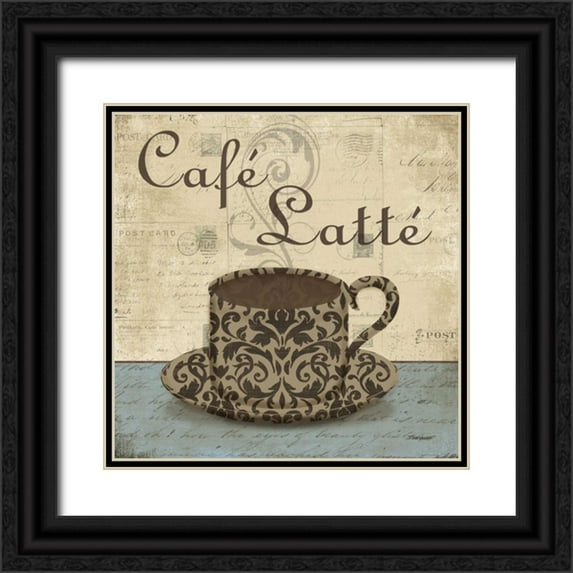 Williams, Todd 12x12 Black Ornate Wood Framed with Double Matting Museum Art Print Titled - Cafe Latte