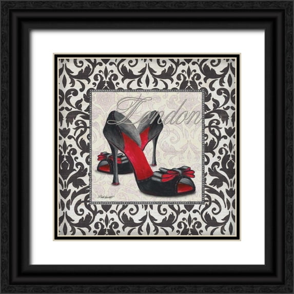 Williams, Todd 12x12 Black Ornate Wood Framed with Double Matting Museum Art Print Titled - Classy Shoes Sq III