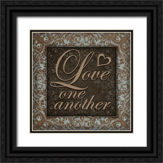 Williams, Todd 12x12 Black Ornate Wood Framed with Double Matting Museum Art Print Titled - Love Another