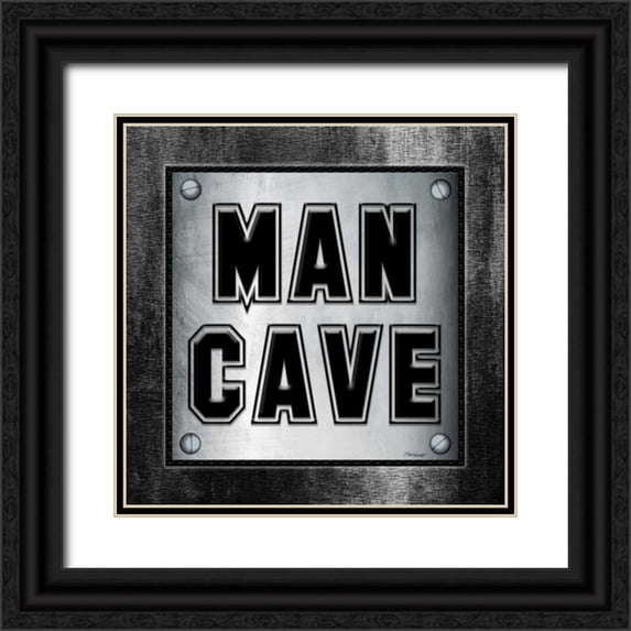 Williams, Todd 12x12 Black Ornate Wood Framed with Double Matting Museum Art Print Titled - ManCave Metal Sq