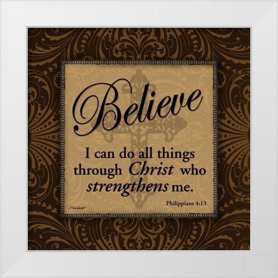 Williams, Todd 12x12 White Modern Wood Framed Museum Art Print Titled - Believe