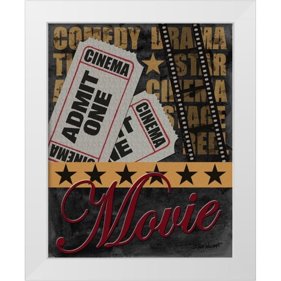 Williams, Todd 12x14 White Modern Wood Framed Museum Art Print Titled - Movie