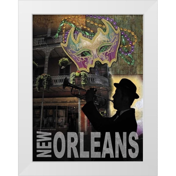 Williams, Todd 12x14 White Modern Wood Framed Museum Art Print Titled - New Orleans